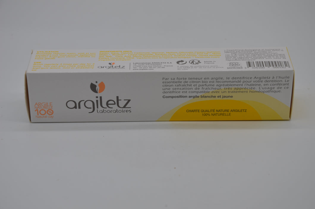Argiletz dentifrice citron 75 ml