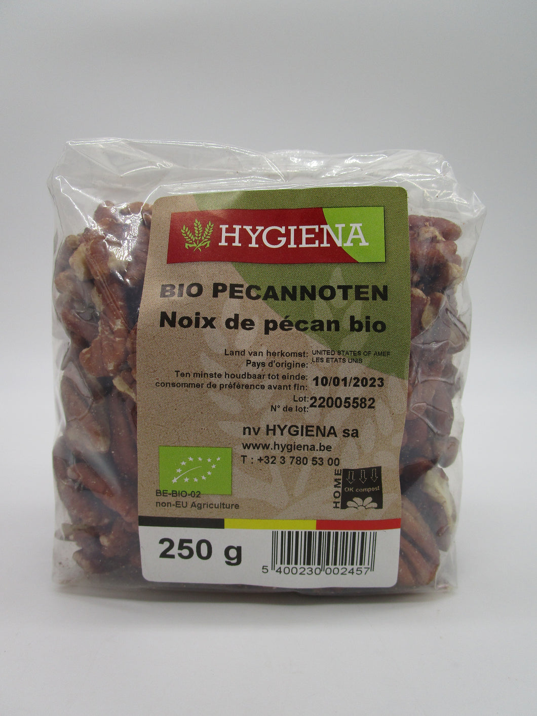 Hygiena bio pecannoten 250 gr
